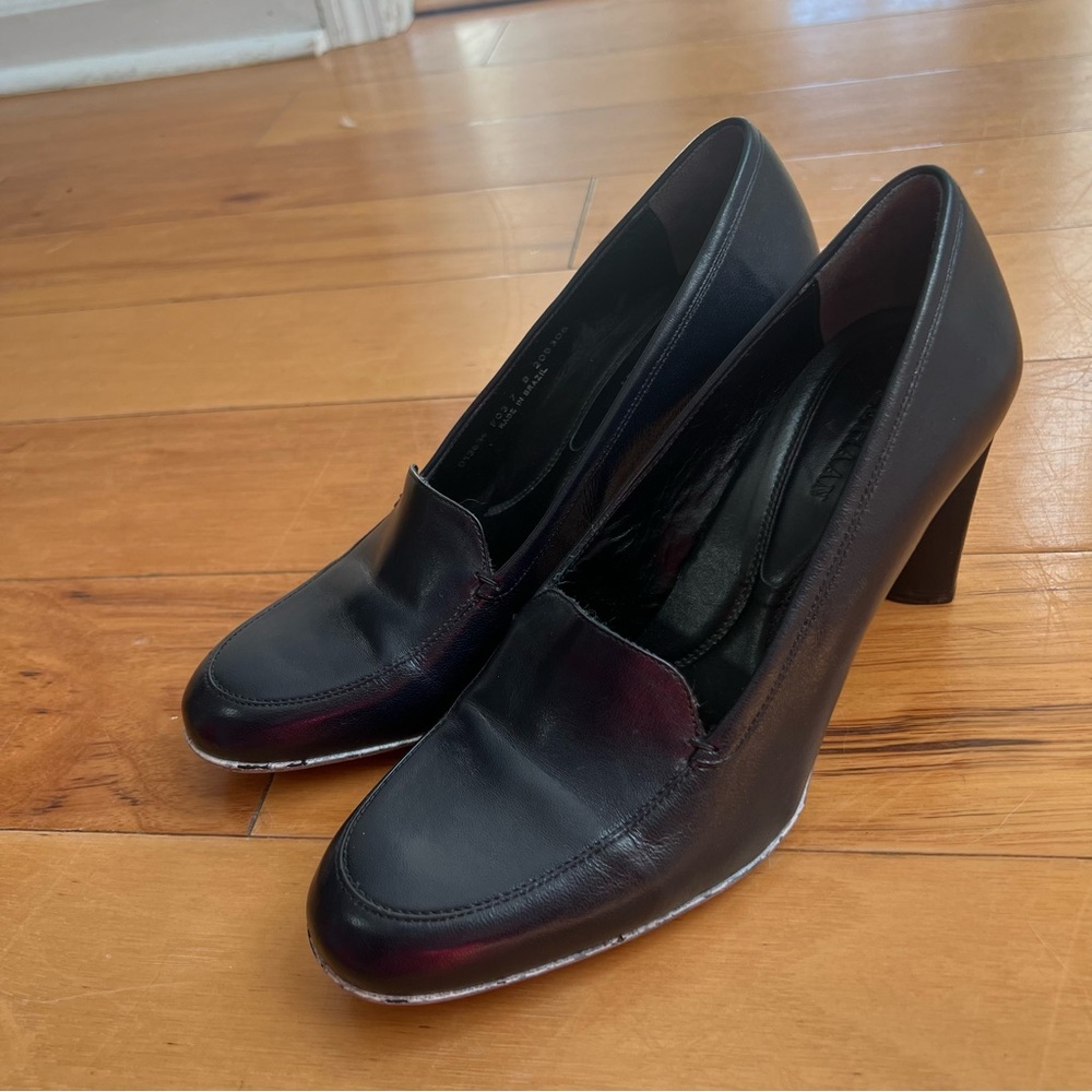 Vintage Cole Haan Minimalist Block Loafer Pumps Size 7B Office Siren Aesthetic